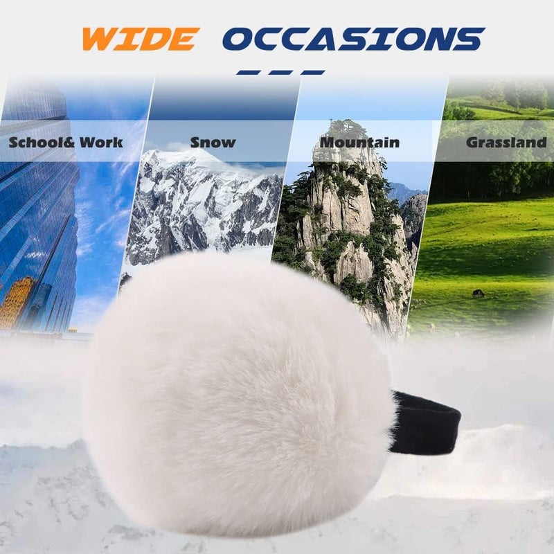 Peecabe Winter Women Earmuffs Faux Fur Girls Ear muffs Warm Unisex Kids Ear Covers Foldable Outdoor Boy Ear Warmers for Women - Image 5